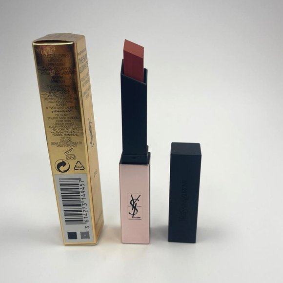 YSL The Slim Glow Matte Lipstick 213 No Taboo Chili BRAND NEW - Picture 3 of 4